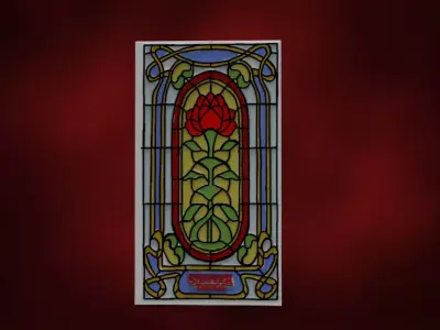 Stranger Things   Creel House Door Vitraux 3D print model