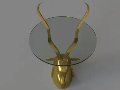 Ibex Side Table Brass 3D model