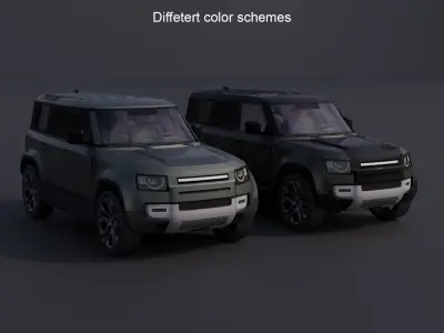 Generic Luxury SUV 8 Low-poly 3D model