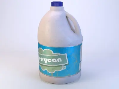 Jerrycan white Low-poly 3D model