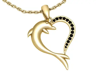 dolphin pendant 3D print model