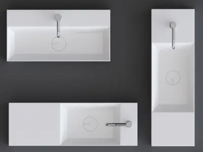 Alice Ceramica Spy Washbasin Set 2 Low-poly 3D model