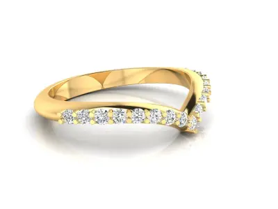 Ring M43The luxury female ring with gems wedding 3D print model
