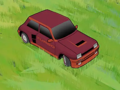 Renault 5 Turbo Low-poly 3D model