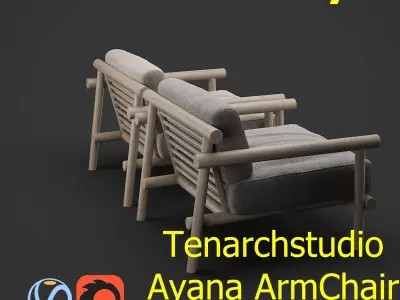 Tenarchstudio Ayana Armchair by B and B Italia  3D model