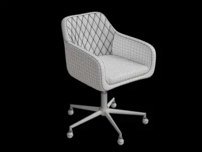 Quilted Office Chair 3D model