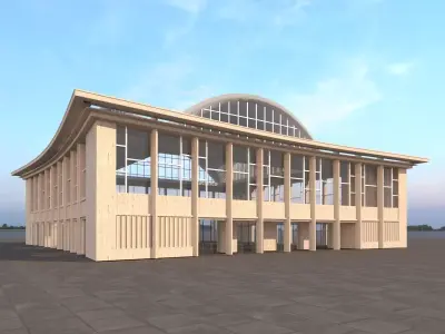 Constanta Railway Station Romania 3D model