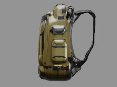 Stylized Backpack BP25 Low-poly 3D model