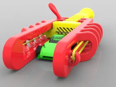 Toy Car Launcher 3D model