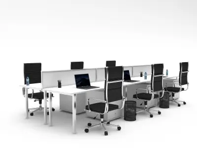 3D office work and meeting table 05 model Low-poly 3D model