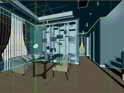 Interior Growth Animation by 3dsmax and vray Low-poly 3D model