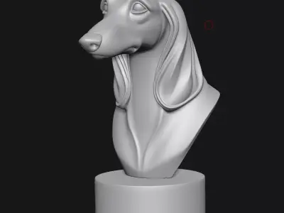 Dog sculpture 3D print model shop