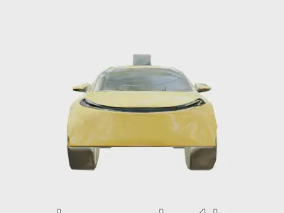 Futuristic Flying Taxi Concept Car 3D Model Low-poly 3D model by vfxcgartist