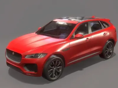 Suv Car Game Ready Low-poly 3D model