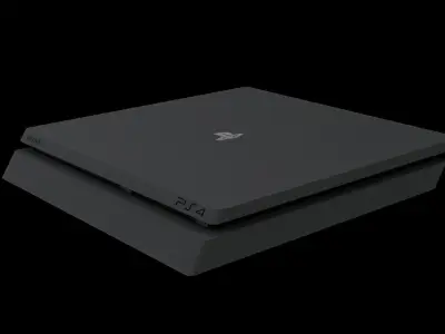 Ps4 Slim Low-poly 3D model