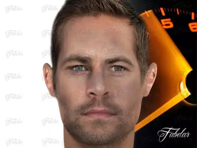 Paul Walker Low-poly 3D model