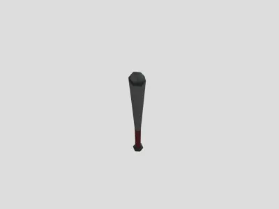 Steel Baseball Bat Low-poly with textures Low-poly 3D model