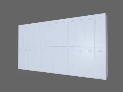Locker Cabinet Low-poly 3D model