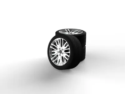  Premium 3D Tire Assets for Realistic Visualizations Low-poly 3D model