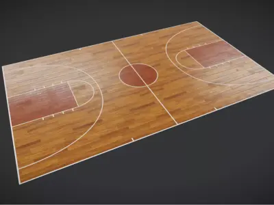 Basketball Court Indoor Floor Low-poly 3D model