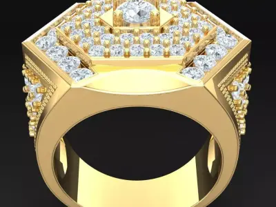 Luxury Men Rings Designs 6MR097 3D print model