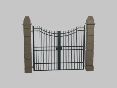 Exterior Gate Low-poly 3D model