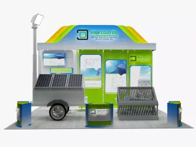 Booth Exhibition Stand a107 3D model
