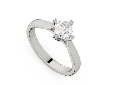 Set of 10 measures engagement rings with heart details 3D print model