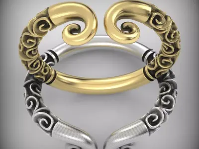 Patterned Rings 3D print model