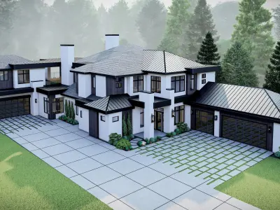 Modern House Number 12 - Stl -Dae file - 3d model Only 3D print model