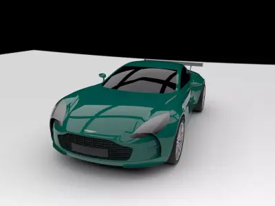 Aston Martin sports car Low-poly 3D model