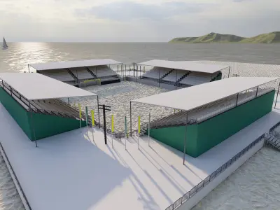 Beach Stadium-Beach soccer stadium 3D model