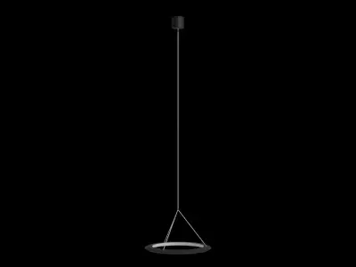 Black Circle Led Pendant Low-poly 3D model
