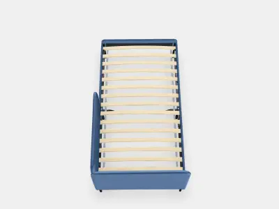 BLAKULLEN Upholster bed frame with headboard Low-poly 3D model