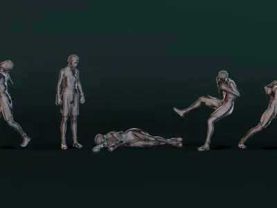 Boxer Woman Set01 3D model