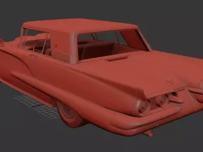 F Thunderbird Mk2 Sport Coupe 1958 3D print model