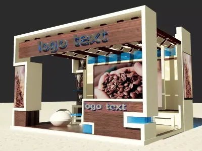 Booth Exhibition Stand a132 3D model