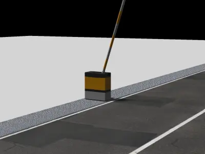 RoadType-Road Blocks Free 3D model