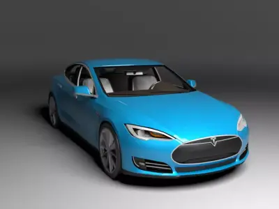 TESLA MODEL S 2013 LOWPOLY Low-poly 3D model