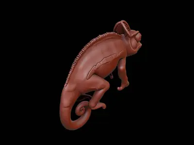 Chameleon Animal Sculpture 3D print model purchase