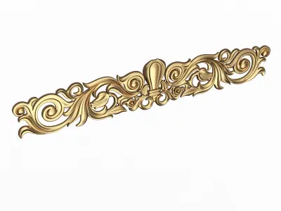 Carved Plaster Molding Decoration 035 Low-poly 3D model