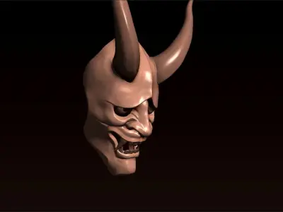 japanese hannya noh yamato one piece mask 3D print model