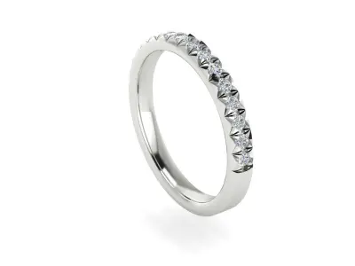 French pave setting Ring 3D print model