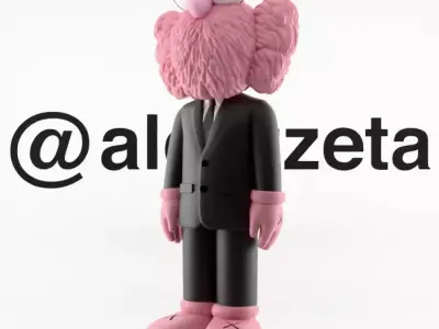 Kaws BFF Dior Textured Low-poly 3D model