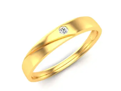 Solitaire Women Wedding Engagement Ring 3D print model