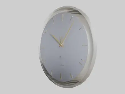 SilverPlated Wall Clock model 3D model