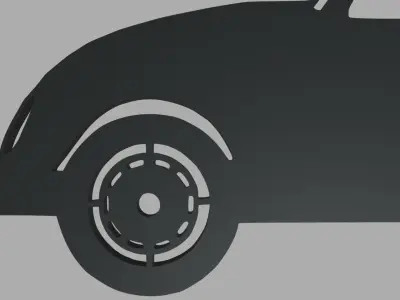 Volkswagen Beetle 1300 1965 Key Ring 3D print model