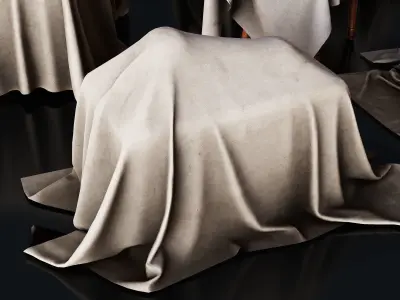 Cloth paper sculptures Low-poly 3D model