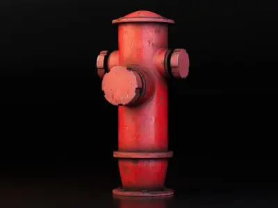 Rusted Fire Hydrant Free low-poly 3D model