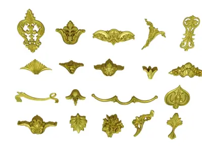 Acanthus Leaves Collection 13  3D model